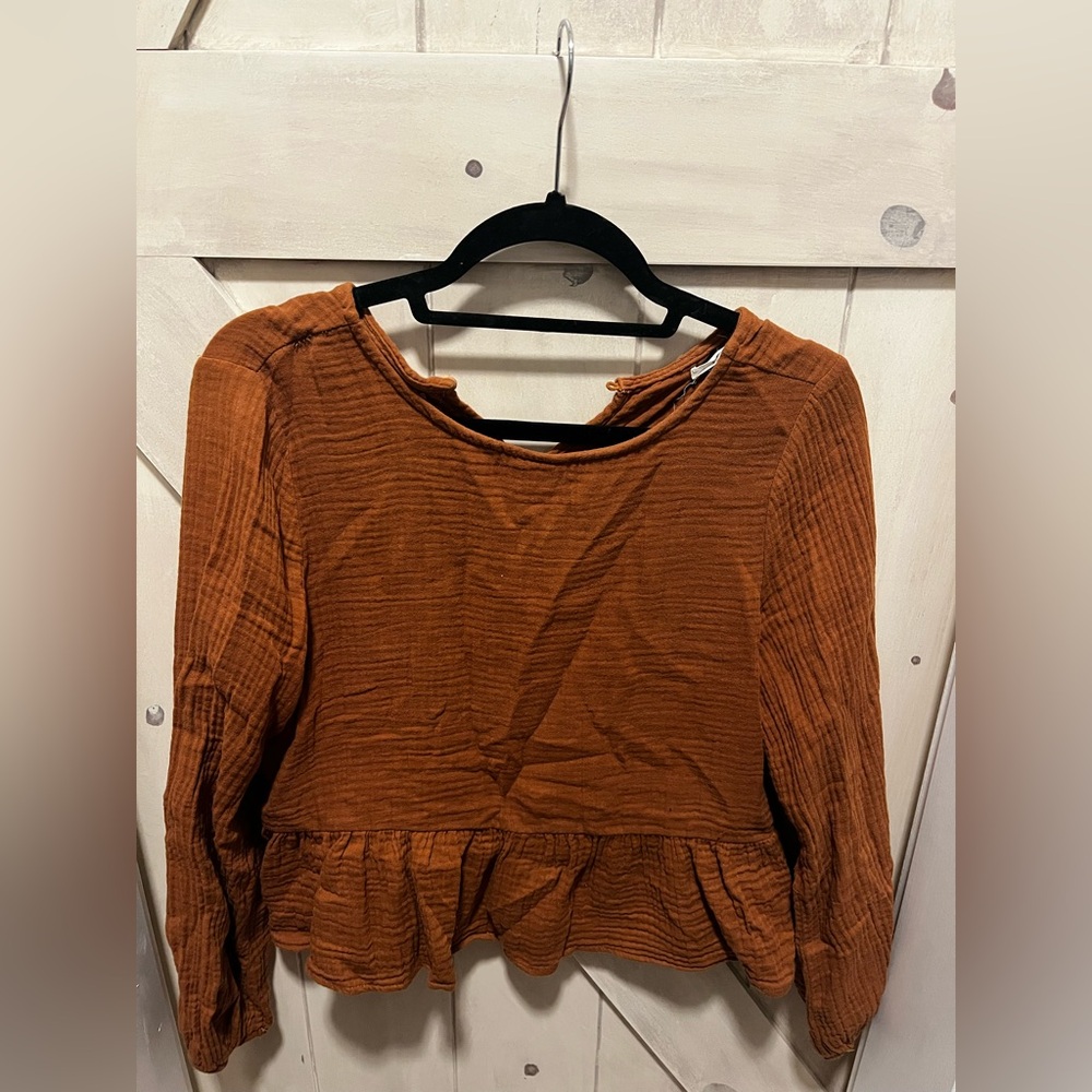 Women's Cropped Peplum Top